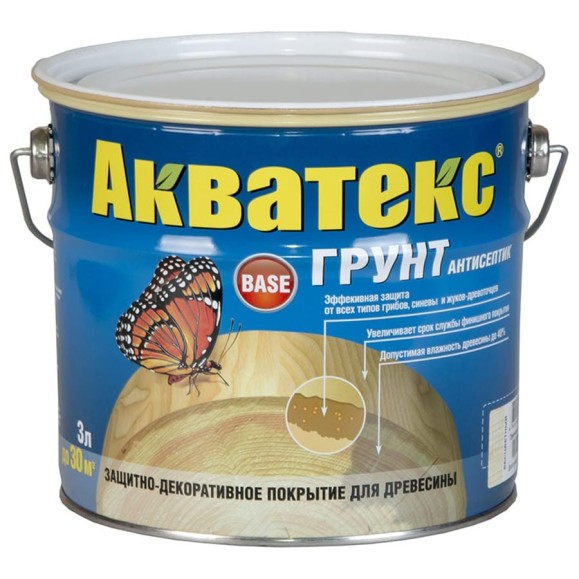 Грунт-антисептик Акватекс 2.7 л 263954