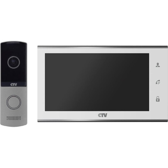 Комплект цветного видеодомофона CTV DP2702MD W, ( Вызывная панель -D4003 NG и цветной монитор -M2702MD), монитор с экраном 7" белый 10-0000114 Комплект цветного видеодомофона CTV DP2702MD W, ( Вызывная панель -D4003 NG и цветной монитор -M2702MD), монитор с экраном 7" белый 10-0000114