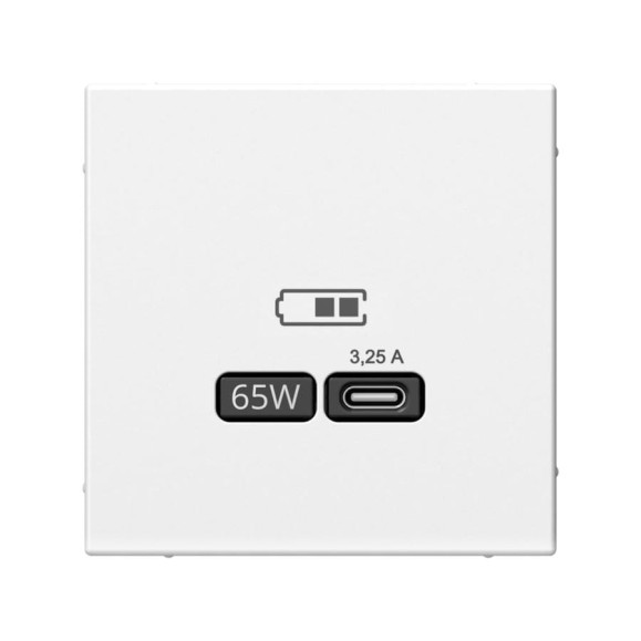 USB Розетка тип-С Systeme Electric ArtGallery Лотос 65Вт высокоскоростная зарядка QC, PD, механизм GAL001327