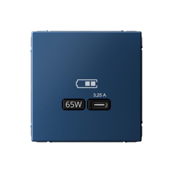 USB Розетка тип-С Systeme Electric ArtGallery Аквамарин 65Вт высокоскоростная зарядка QC, PD, механизм GAL001127