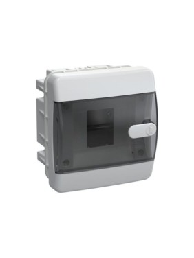 Корпус IEK UNION Compact ЩРВ-П-4 IP41, черная прозрачная дверь, пластиковый  UIC-KP12-V-04-41-K01
