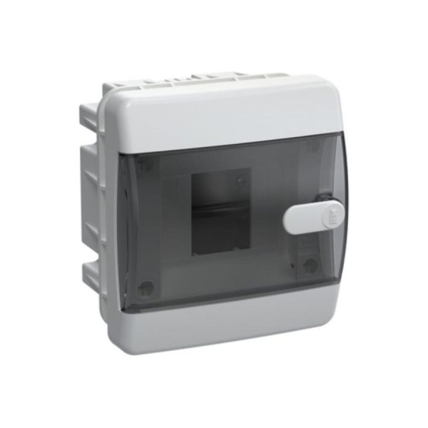 Корпус IEK UNION Compact ЩРВ-П-4 IP41, черная прозрачная дверь, пластиковый  UIC-KP12-V-04-41-K01