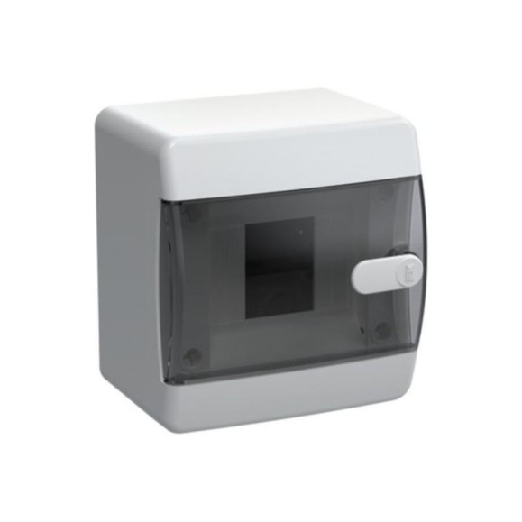 Корпус IEK UNION Compact ЩРН-П-4 IP41, черная прозрачная дверь, пластиковый UIC-KP12-N-04-41-K01
