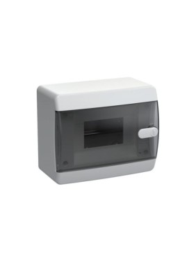 Корпус IEK UNION Compact ЩРН-П-8 IP41, черная прозрачная дверь, пластиковый  UIC-KP12-N-08-41-K01