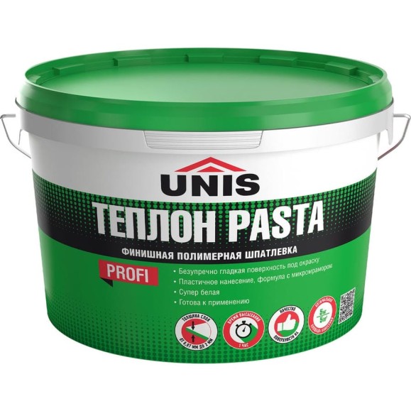 Полимерная шпатлевка UNIS Pasta ТЕПЛОН готовая, 5 кг 4607005184887 Полимерная шпатлевка UNIS Pasta ТЕПЛОН готовая, 5 кг 4607005184887