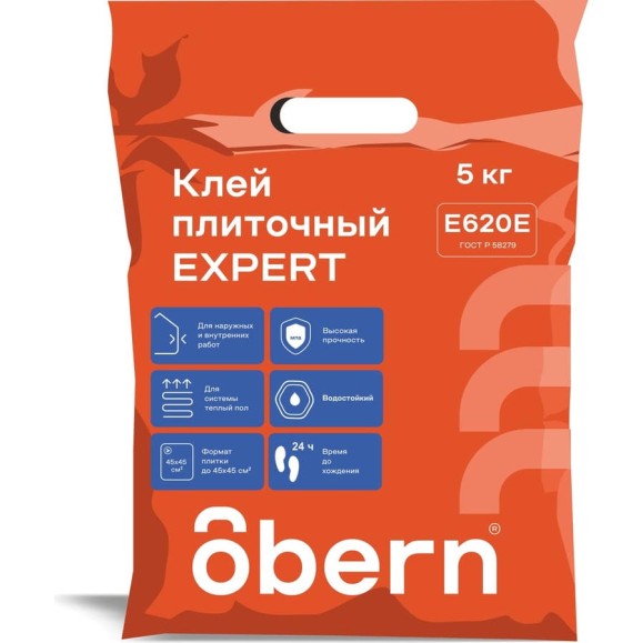 Клей для плитки Obern EXPERT 5 кг 24080 Клей для плитки Obern EXPERT 5 кг 24080