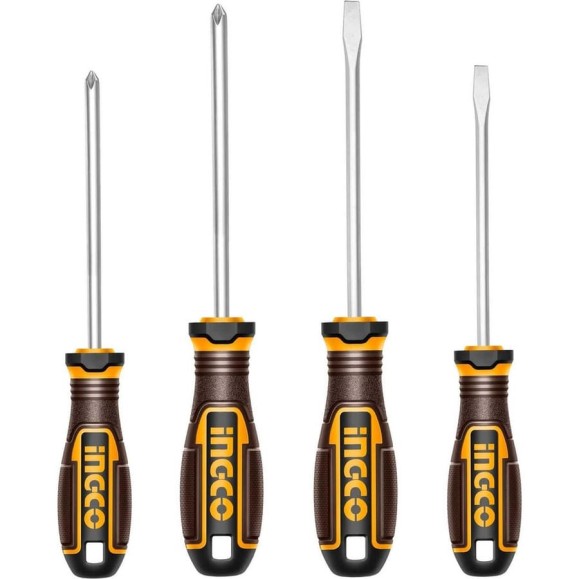 Набор отвёрток INGCO 4 шт S2 SUPER INDUSTRIAL HKSDS0428 Набор отвёрток INGCO 4 шт S2 SUPER INDUSTRIAL HKSDS0428