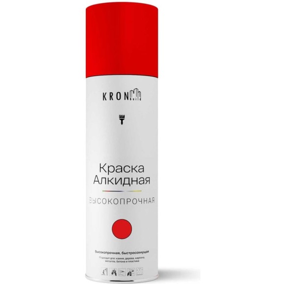 Эмаль алкидная Kronbuild RAL 3020 красная, глянец, 520 мл SPA3020G Эмаль алкидная Kronbuild RAL 3020 красная, глянец, 520 мл SPA3020G
