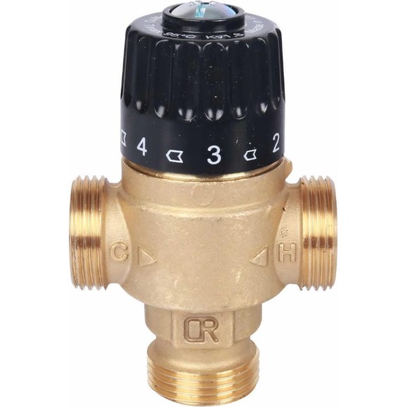 Термостатический смесительный клапан STOUT 3/4 НР, 30-65°С, KV 2.3 SVM-0125-236520 RG008TIGH3FUGJ