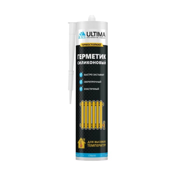 Силиконовый герметик термостойкий ULTIMA High Temp, красный, 240 мл (уп- 12шт) ULTI22240 Силиконовый герметик термостойкий ULTIMA High Temp, красный, 240 мл (уп- 12шт) ULTI22240