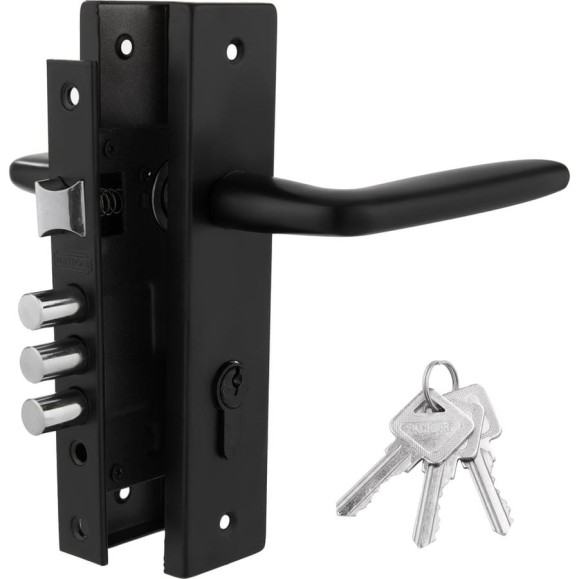 Дверной комплект PALIDORE LHS 6237-314, 3 ключа, Black 98761525