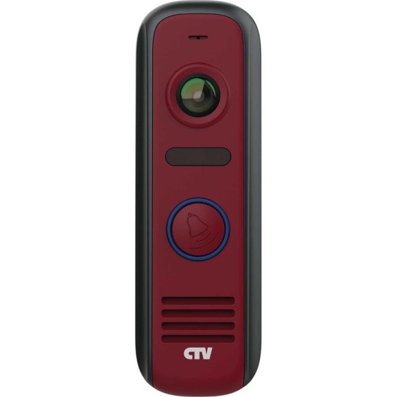 Вызывная панель для цветного видеодомофона CTV -D4000 S R, встроенный блок управления замком (БУЗ), разрешение Full HD, цвет красный 10-0000612