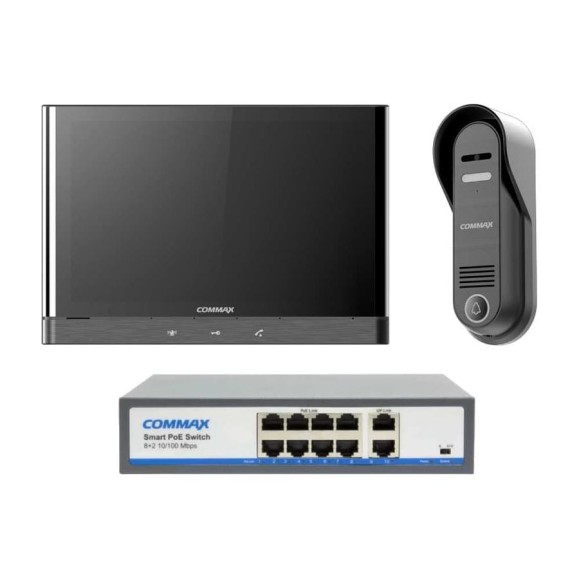 IP Комплект видеодомофона, вызывной панели и коммутатора COMMAX CIOT-1000Y/D20P/H8L2 CIOT-1000Y/CIOT-D20P/CIOT-H8L2 IP Комплект видеодомофона, вызывной панели и коммутатора COMMAX CIOT-1000Y/D20P/H8L2 CIOT-1000Y/CIOT-D20P/CIOT-H8L2