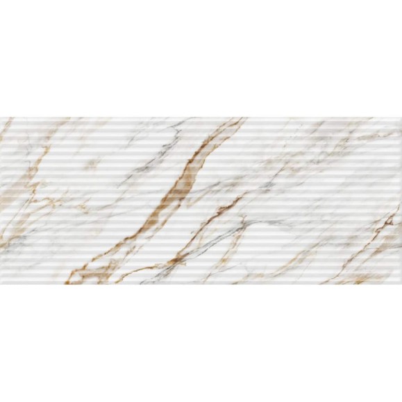 Плитка настенная Gracia Ceramica Ideal white белый 02 25x60 мм, рельеф, глянцевая, 1.2 кв. м/8 шт. СК000042681