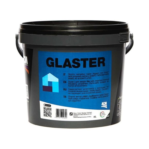 Суперлегкая шпатлёвка ACM GLASTER 4 л, ведро 30120-N