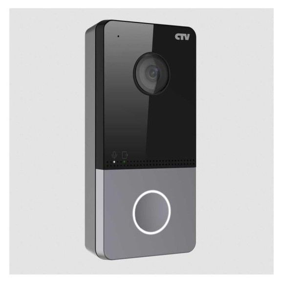 IP вызывная панель для IP видеодомофона CTV -IP-D6000 разрешение 2Мп, поддержка Wi-Fi, встроенный считыватель карт Mifare, питание PoE/12V DC, установка накладная, IP65. 10-0000928