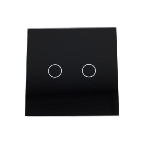 Умный двухклавишный выключатель Sibling черный Powerlight-WS2B 00-00003239
