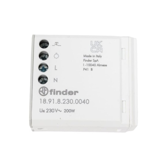 Детектор движения Finder, установка в монт. коробке, выход 1no 200вт 230в ас, питан, 189182300040