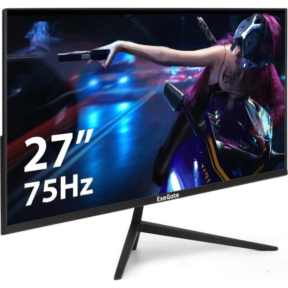 Монитор безрамочный ExeGate с аудио выходом 27" SmartView ES2707CA IPS LED Grade A+, 2K, 2560x1440 75Гц WQHD , 16:9, 300cd/m2, 1000:1, 178/178, 1ms, HDMI, 297307