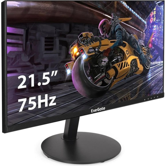 Монитор безрамочный ExeGate с аудио выходом 21.5" SmartView EP2207 IPS LED Grade A+, FHD, 1920x1080 75Гц, 16:9, 250cd/m2, 1000:1, 178/178, 5ms, D-Sub, HDMI 295588