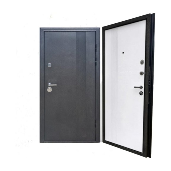 Входная дверь ООО ВДК Фортис Black LS-78 Черный шелк/МДФ Ясень белый 860*2050 правая ДМ90 Входная дверь ООО ВДК Фортис Black LS-78 Черный шелк/МДФ Ясень белый 860*2050 правая ДМ90