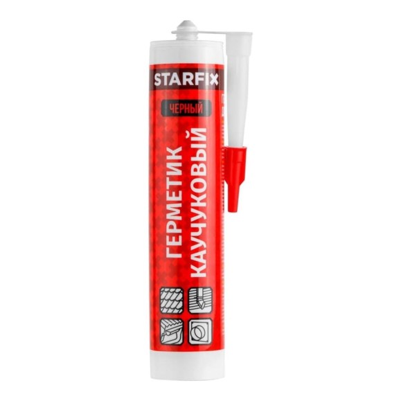 Герметик каучуковый для кровли STARFIX черный, 300 мл SM-73025-1