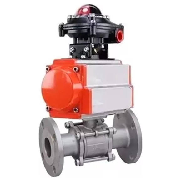 Шаровой кран DN.ru КШФПТ-ISO.316.180 Ду20 Ру40 с пневмоприводом, БКВ D160-28466