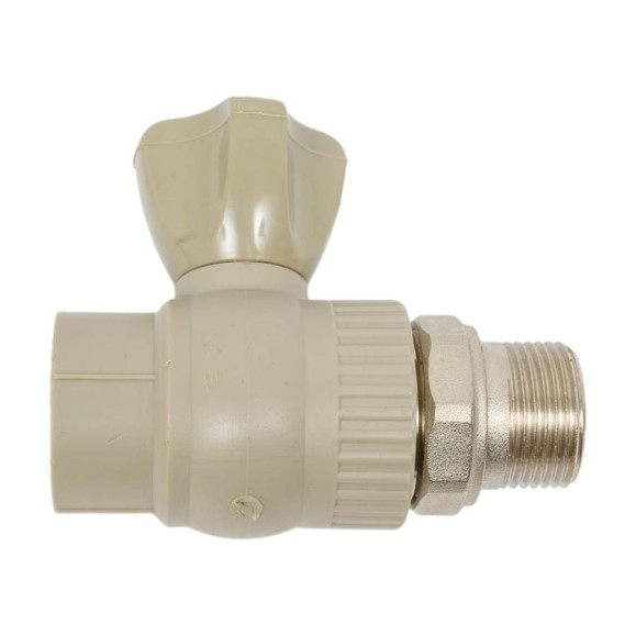 Шаровой кран LAMMIN ppr радиат. прям. 25x3/4" premium 40/5 серый Lm31175025020G