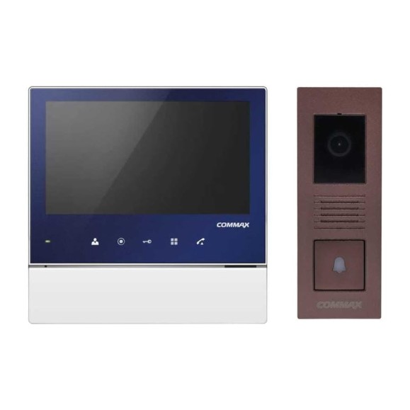 Комплект видеодомофона и вызывной панели COMMAX CDV-70H2(синий)/DRC-4PIP(медь) Комплект видеодомофона и вызывной панели COMMAX CDV-70H2(синий)/DRC-4PIP(медь)