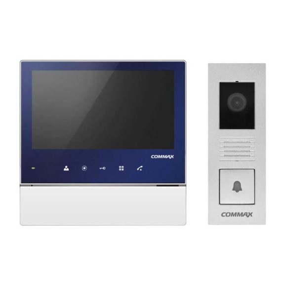 Комплект видеодомофона и вызывной панели COMMAX CDV-70H2(синий)/DRC-4PIP(серебро) Комплект видеодомофона и вызывной панели COMMAX CDV-70H2(синий)/DRC-4PIP(серебро)