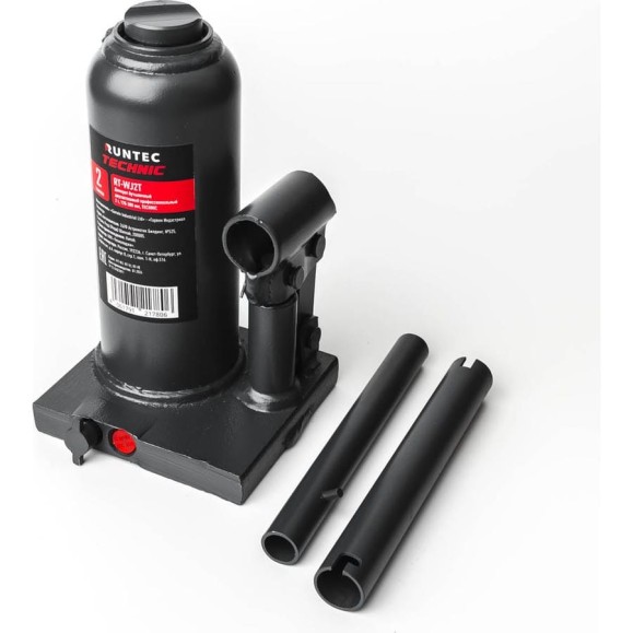 Домкрат бутылочный, двухштоковый, профессиональный RUNTEC 2 т, 170-380 мм TECHNIC RT-WJ2T
