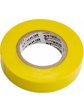 Изоляционная лента STEKKER 0,13x15 мм, 20 м, желтая, INTP01315-20 32831
