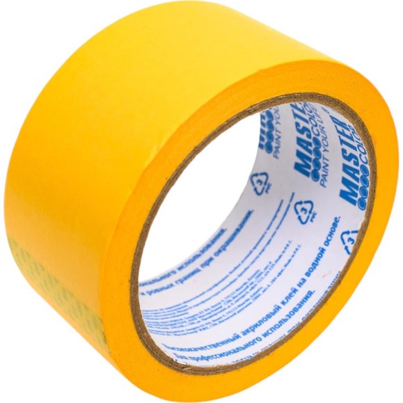 Малярная лента MASTER COLOR золотистая, рисовая бумага, термостойкая до 120C, 48 мм х 25 м 30-6124 Малярная лента MASTER COLOR золотистая, рисовая бумага, термостойкая до 120C, 48 мм х 25 м 30-6124