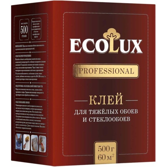 Клей для обоев ECOLUX PROFESSIONAL Стеклообои 500 г 4607133681234