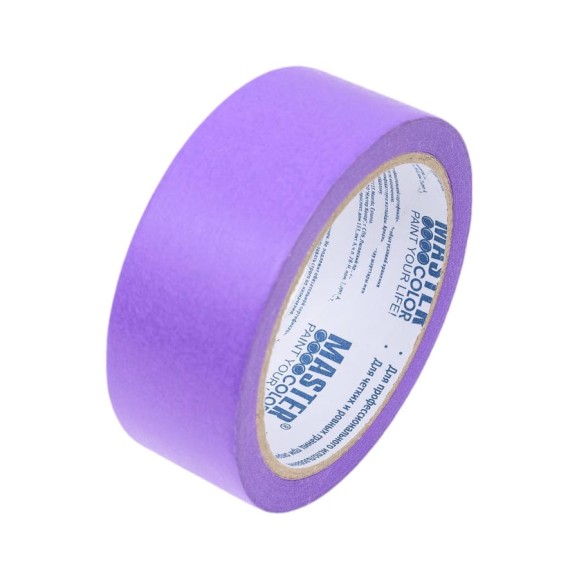 Малярная лента MASTER COLOR фиолетовая, для деликатных поверхностей, 36 мм x 25 м 30-6513