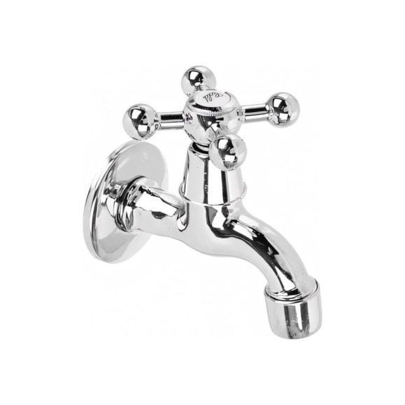 Водоразборный кран FRESSO короткий излив, вентильный, с аэратором, 1/2", цинк 554-039 Водоразборный кран FRESSO короткий излив, вентильный, с аэратором, 1/2", цинк 554-039