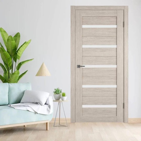 Дверь ООО ВДК ЭКО Simple 1 сатинат, капучино, 80х200 П39