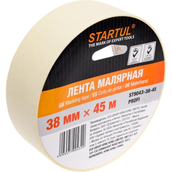 Малярная лента STARTUL 38 мм 45 м Profi ST9043-38-45 Малярная лента STARTUL 38 мм 45 м Profi ST9043-38-45