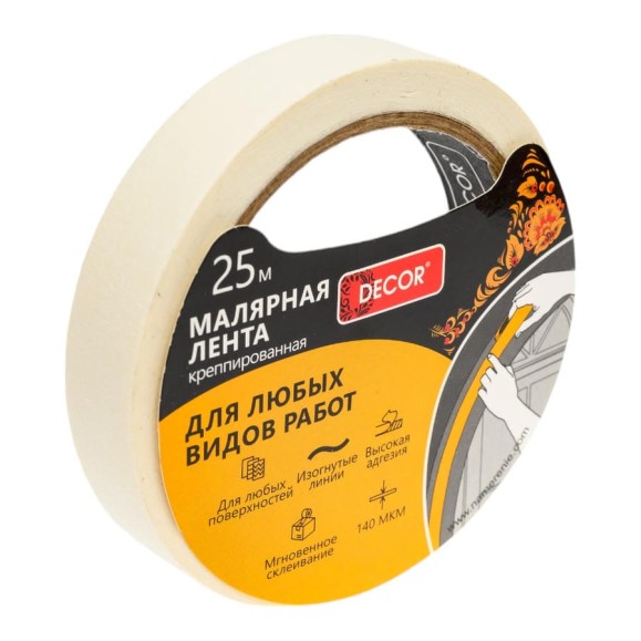 Малярная лента BEOROL Facade Standard 24 мм х 50 м 206358 Малярная лента BEOROL Facade Standard 24 мм х 50 м 206358