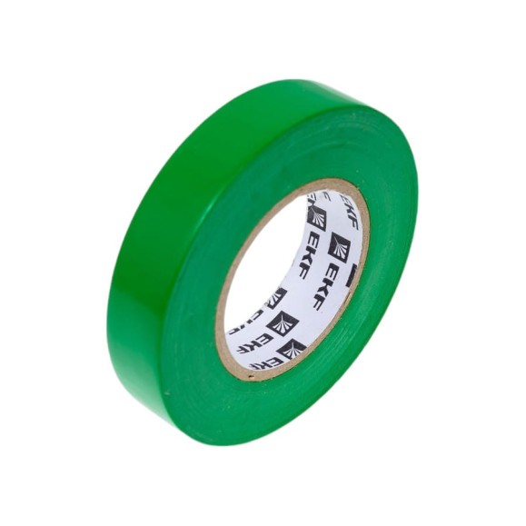 Изолента EKF 0,13x15 мм, 20 м, зеленая plc-iz-b-g