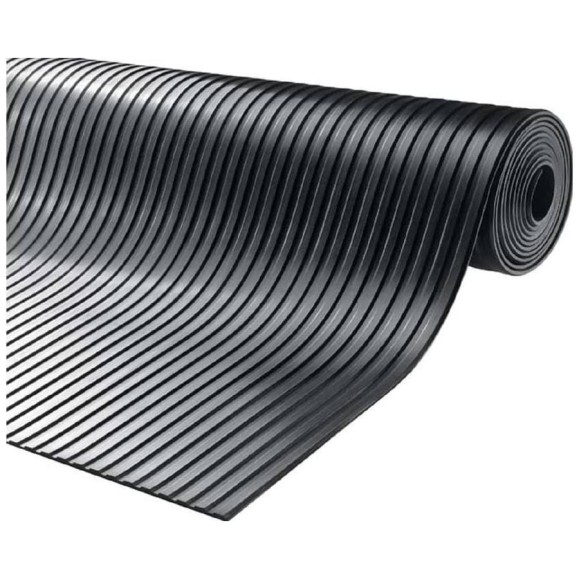 Резиновое рулонное покрытие ComeForte «Рифленка» 1х10 м Middle Ribbed rubber, средняя линия СС003243