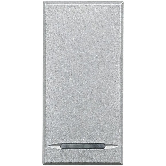 Клавиши Legrand Axolute без символов 1 функция, 1 модуль, алюминий HC4915
