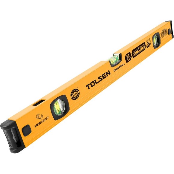 Пузырьковый уровень TOLSEN Industrial 40 см, 3 глазка, фрезер., VIEW ASSIST, <0.5 мм/м, заглушки 35231 Пузырьковый уровень TOLSEN Industrial 40 см, 3 глазка, фрезер., VIEW ASSIST, <0.5 мм/м, заглушки 35231
