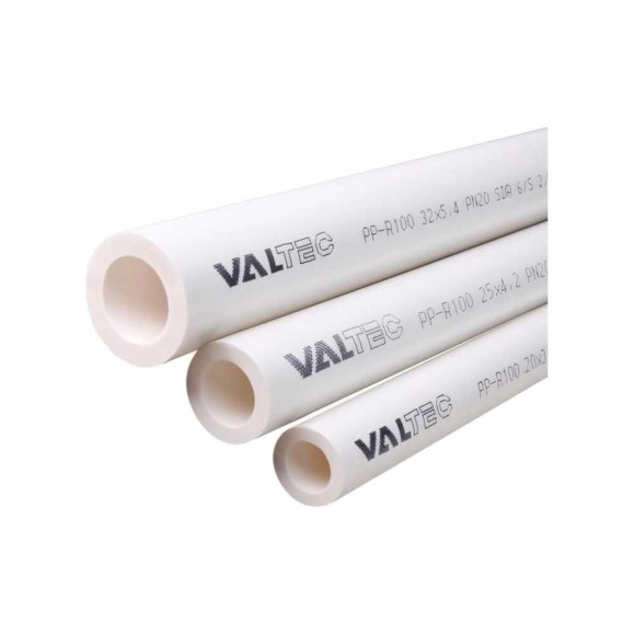 Труба Valtec PP-R, PN 20, 25 MM /белый/ (4м) VTp.700.0020.25