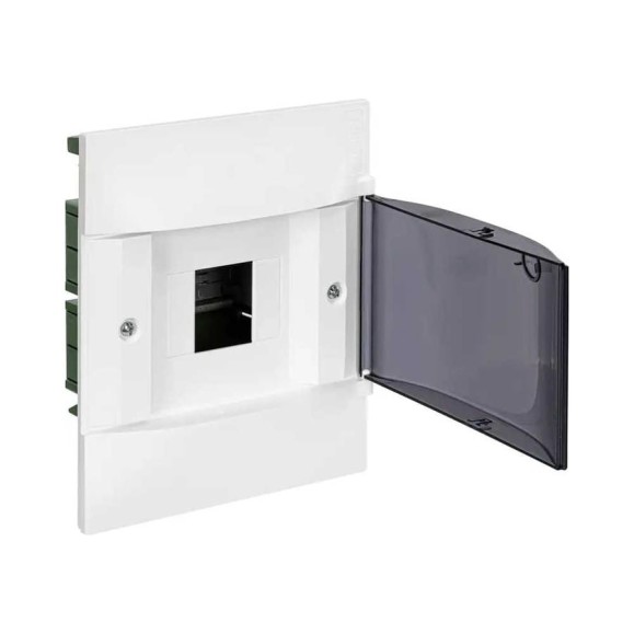 Пластиковый щиток Legrand Practibox S встраиваемый (в полые стены) 1x4 Дымчатая дверь 134574