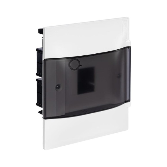 Пластиковый щиток Legrand Practibox S встраиваемый 1x4 Дымчатая дверь 134554