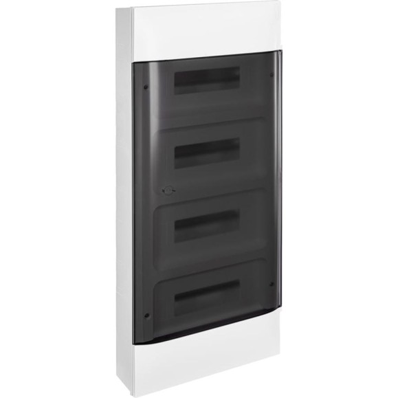 Пластиковый щиток Legrand Practibox S навесной 4x12 Дымчатая дверь 135614 Пластиковый щиток Legrand Practibox S навесной 4x12 Дымчатая дверь 135614