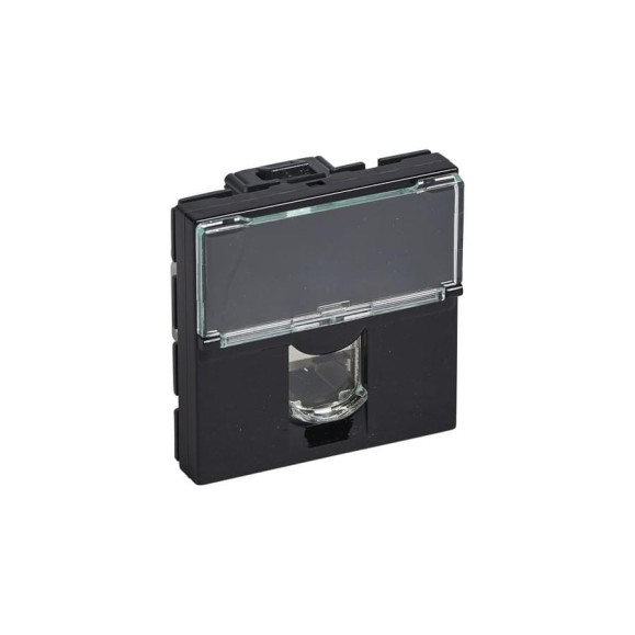 Розетка RJ 45 Legrand программа Mosaic категория 6, STP, 2 модуля, черный 079486