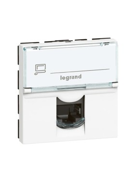 Розетка RJ 45 Legrand программа Mosaic категория 6, UTP, 90, 2 модуля, белый 076591