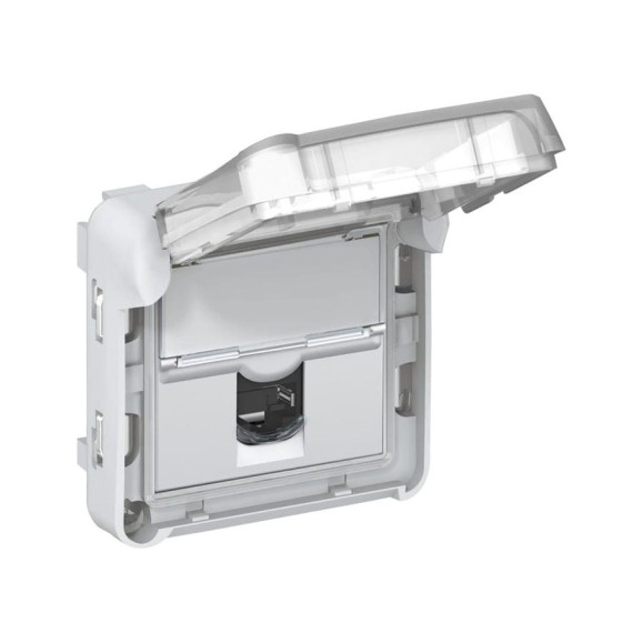 Розетка RJ 45 Legrand программа Plexo категория 6, UTP, IP 55, с закрытым клапаном, IK 07 069561